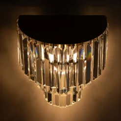Milagro Lighting Væglamper > Væglampe Milano, højde 27 cm, guld/krystal, glas, 2 x E14