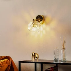 Argon Væglamper|Væglamper > Væglampe Odel med dekoreret glasskærm