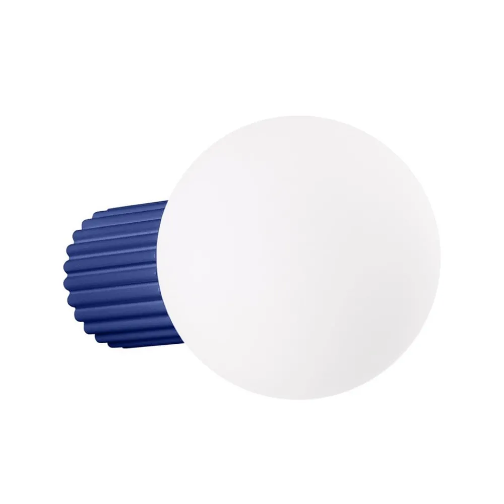 SOLLUX LIGHTING Gang|Pendellamper > Væglampe ORBI, ultramarin, glas/metal, Ø 12 cm, IP44, G9