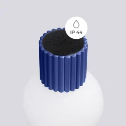 SOLLUX LIGHTING Gang|Pendellamper > Væglampe ORBI, ultramarin, glas/metal, Ø 12 cm, IP44, G9