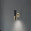 Domiluce Væglamper|Væglamper > Væglampe Orino, sort/guld, metal, GU10