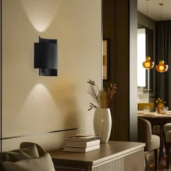 SOLLUX LIGHTING Væglamper > Væglampe Pako af to stålplader i sort
