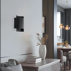 SOLLUX LIGHTING Væglamper > Væglampe Pako af to stålplader i sort