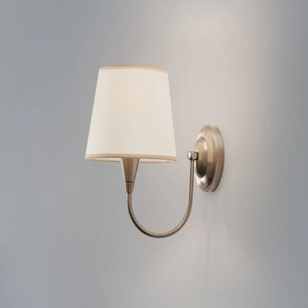 Opviq Gang|Pendellamper > Væglampe Pardo, messing, metal/stof, højde 31 cm, E27