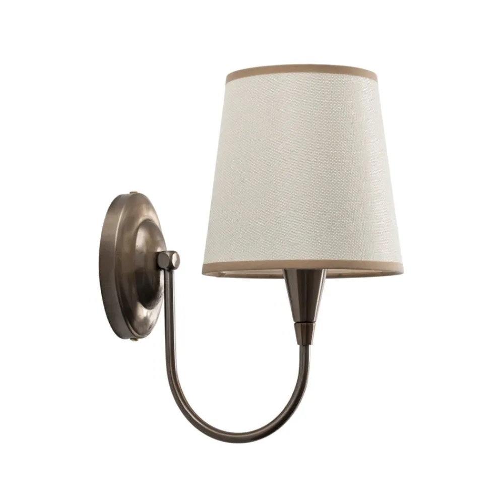 Opviq Gang|Pendellamper > Væglampe Pardo, messing, metal/stof, højde 31 cm, E27