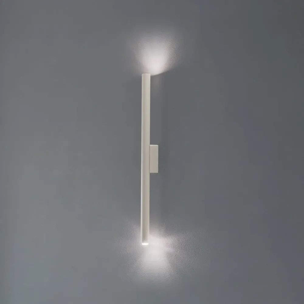SOLLUX LIGHTING Væglamper > Væglampe Pastelo, beige, højde 20 cm, stål, 2 lyskilder.