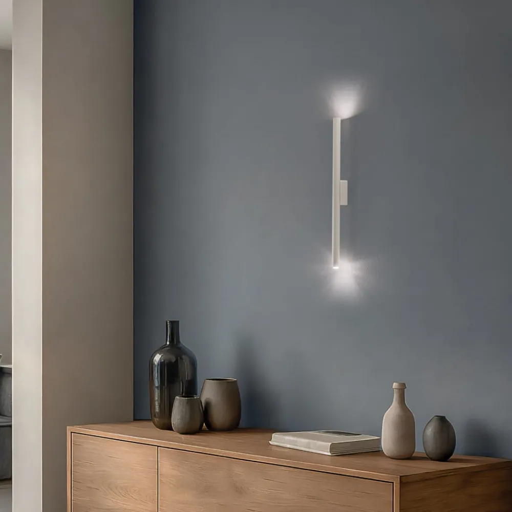 SOLLUX LIGHTING Væglamper > Væglampe Pastelo, beige, højde 20 cm, stål, 2 lyskilder.