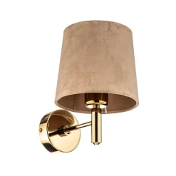 Argon Væglamper|Væglamper > Væglampe Polo, beige/mørk messing