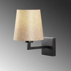 Opviq Væglamper|Væglamper > Væglampe Profil, sort/creme, metal/stof, højde 30 cm