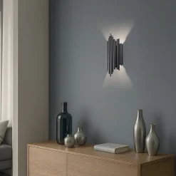 Væglamper|Væglamper ^ Opviq Væglampe Reis, sort, metal, højde 50 cm