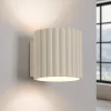 Væglamper|Væglamper ^ SOLLUX LIGHTING Væglampe RIBLA, beige, Ø 10 cm, metal, G9