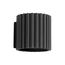 SOLLUX LIGHTING Væglamper|Væglamper > Væglampe RIBLA, sort, Ø 10 cm, metal, G9