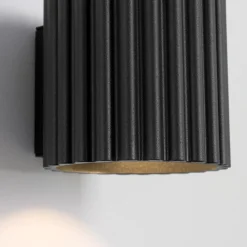 SOLLUX LIGHTING Væglamper|Væglamper > Væglampe RIBLA, sort, Ø 10 cm, metal, G9
