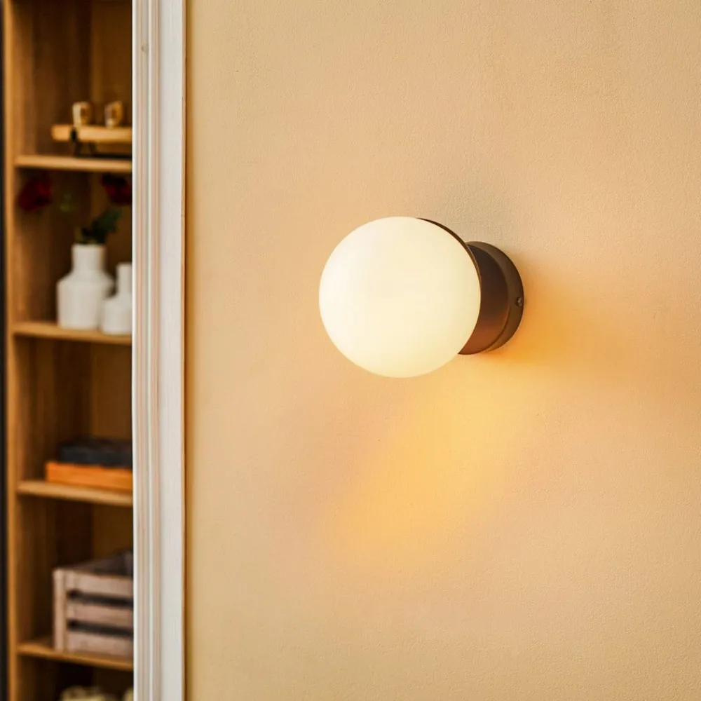 Eko-Light Væglamper|Væglamper > Væglampe Sfera 1 lyskilde glas/sort