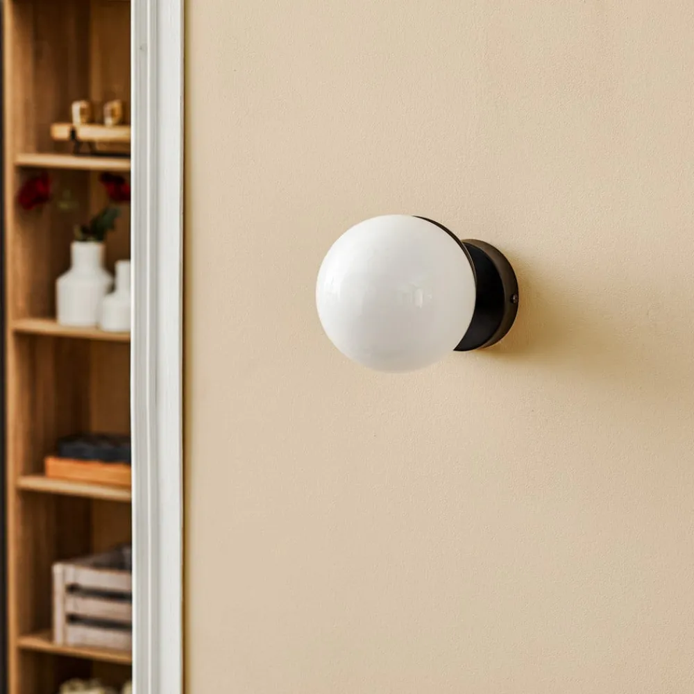 Eko-Light Væglamper|Væglamper > Væglampe Sfera 1 lyskilde glas/sort