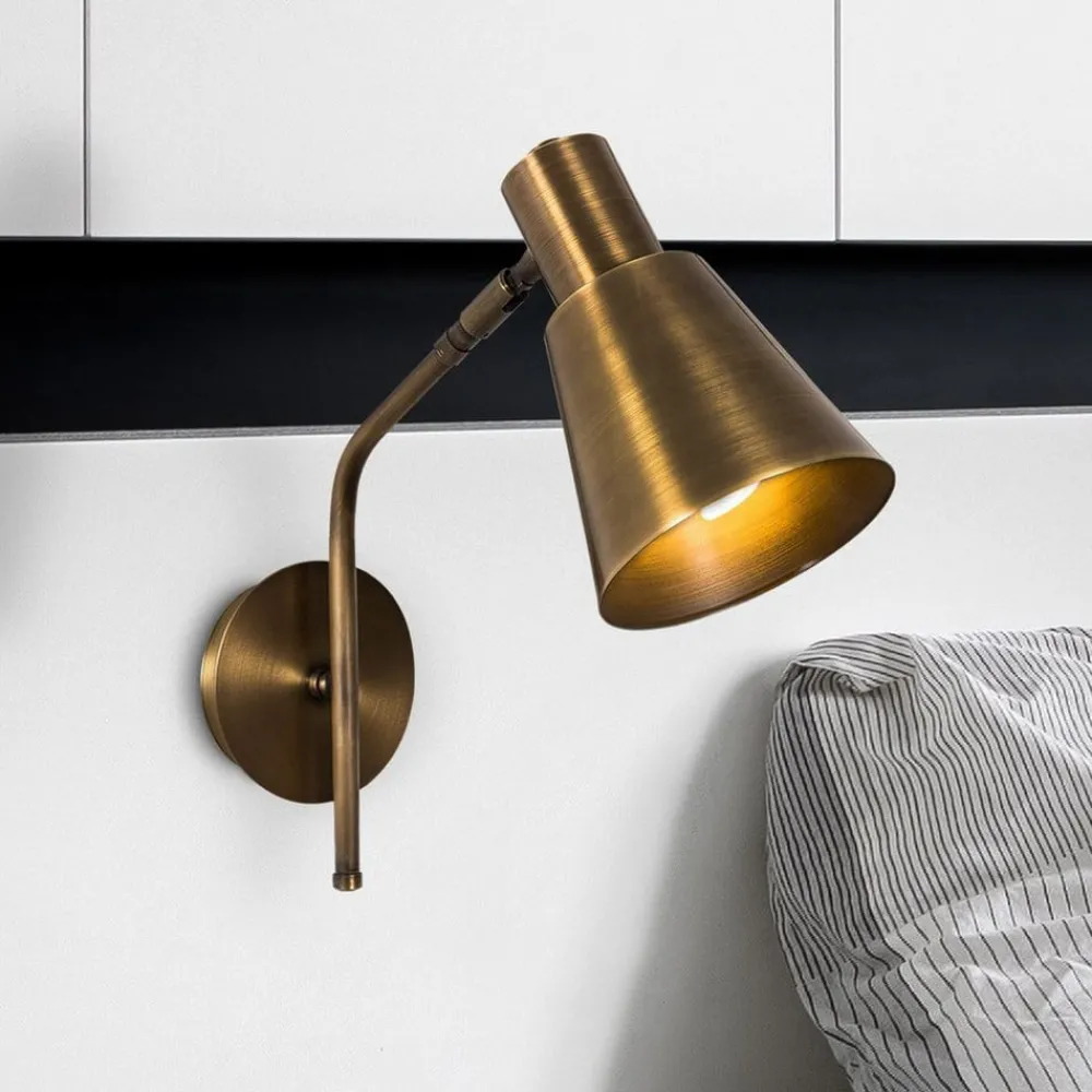 Opviq Væglamper|Væglamper > Væglampe Sivani MR-663, antik guld, metal, Ø 15 cm