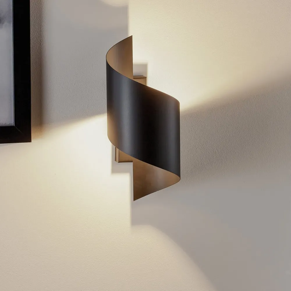 EMIBIG LIGHTING Gang|Pendellamper > Væglampe Spiner sort, højde 30 cm, stål