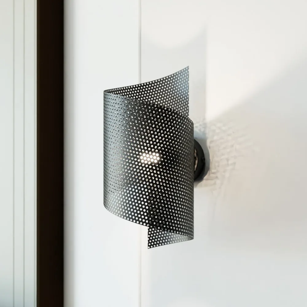 EMIBIG LIGHTING Væglamper > Væglampe Spiral, sort, metal, G9, 29 cm høj