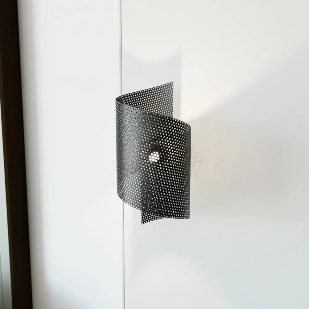 EMIBIG LIGHTING Væglamper > Væglampe Spiral, sort, metal, G9, 29 cm høj