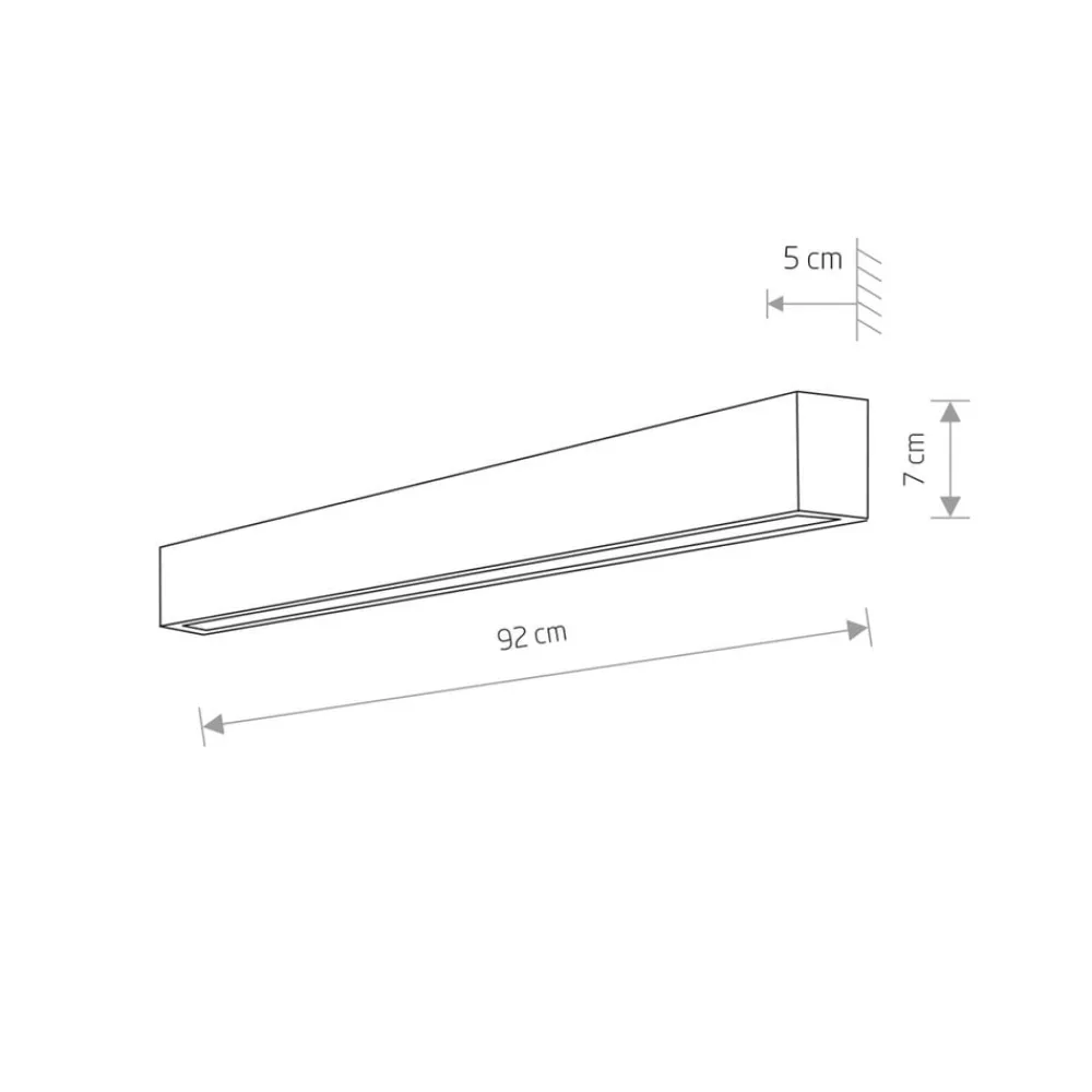 Nowodvorski Lighting Væglamper|Væglamper > Væglampe Straight M, 92 cm, hvid