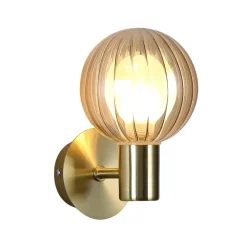 Searchlight Væg- Og Spejllamper > Væglampe til badeværelset Lumisphere, creme-/messingfarvet, højde 12 cm
