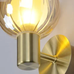 Searchlight Væg- Og Spejllamper > Væglampe til badeværelset Lumisphere, creme-/messingfarvet, højde 12 cm