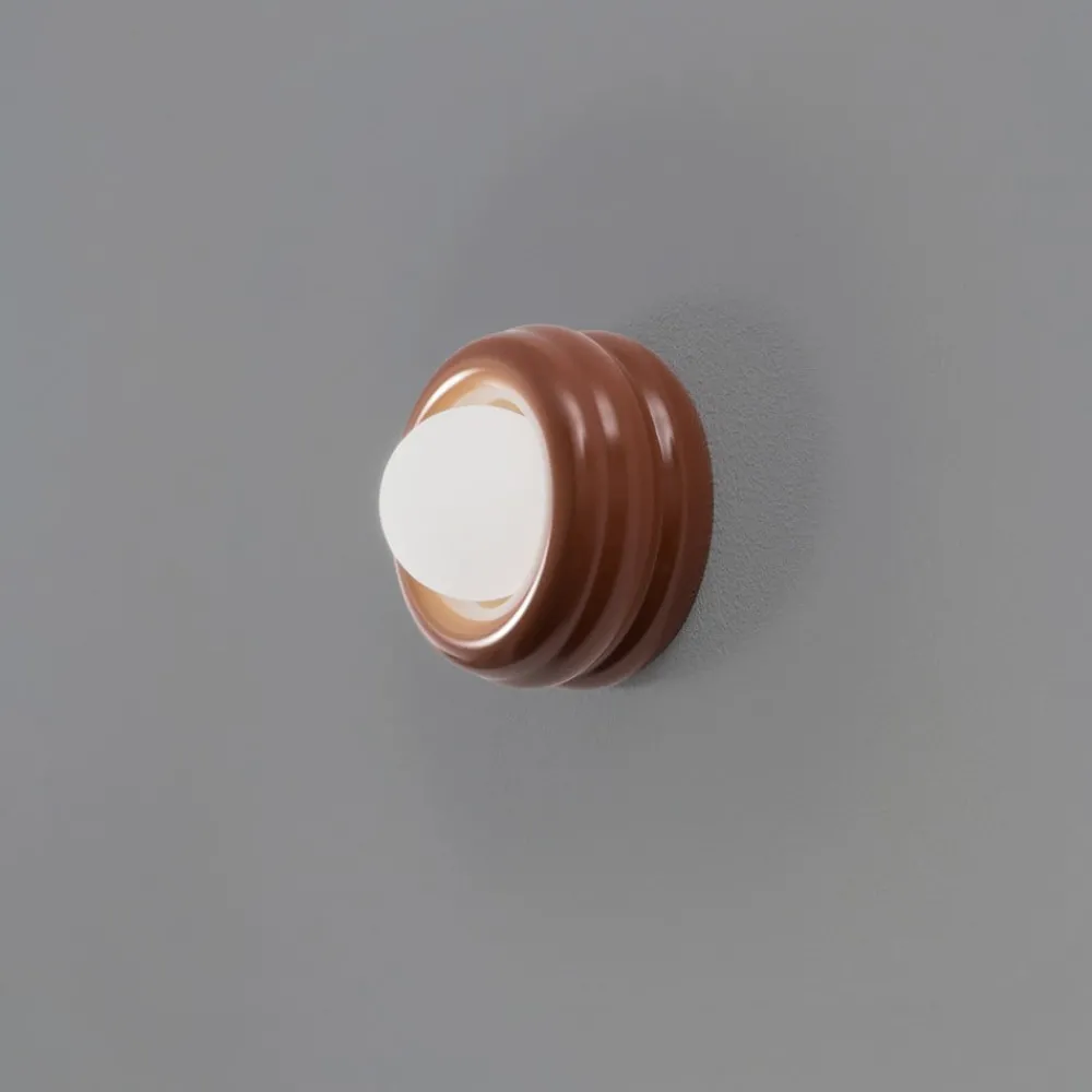 Argon Væglamper > Væglampe Tina, terrakotta/opal, glas, Ø 19 cm