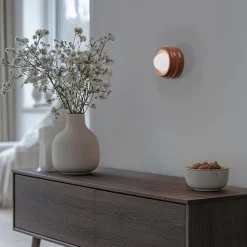 Argon Væglamper > Væglampe Tina, terrakotta/opal, glas, Ø 19 cm