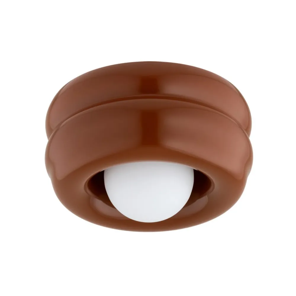 Argon Væglamper > Væglampe Tina, terrakotta/opal, glas, Ø 19 cm