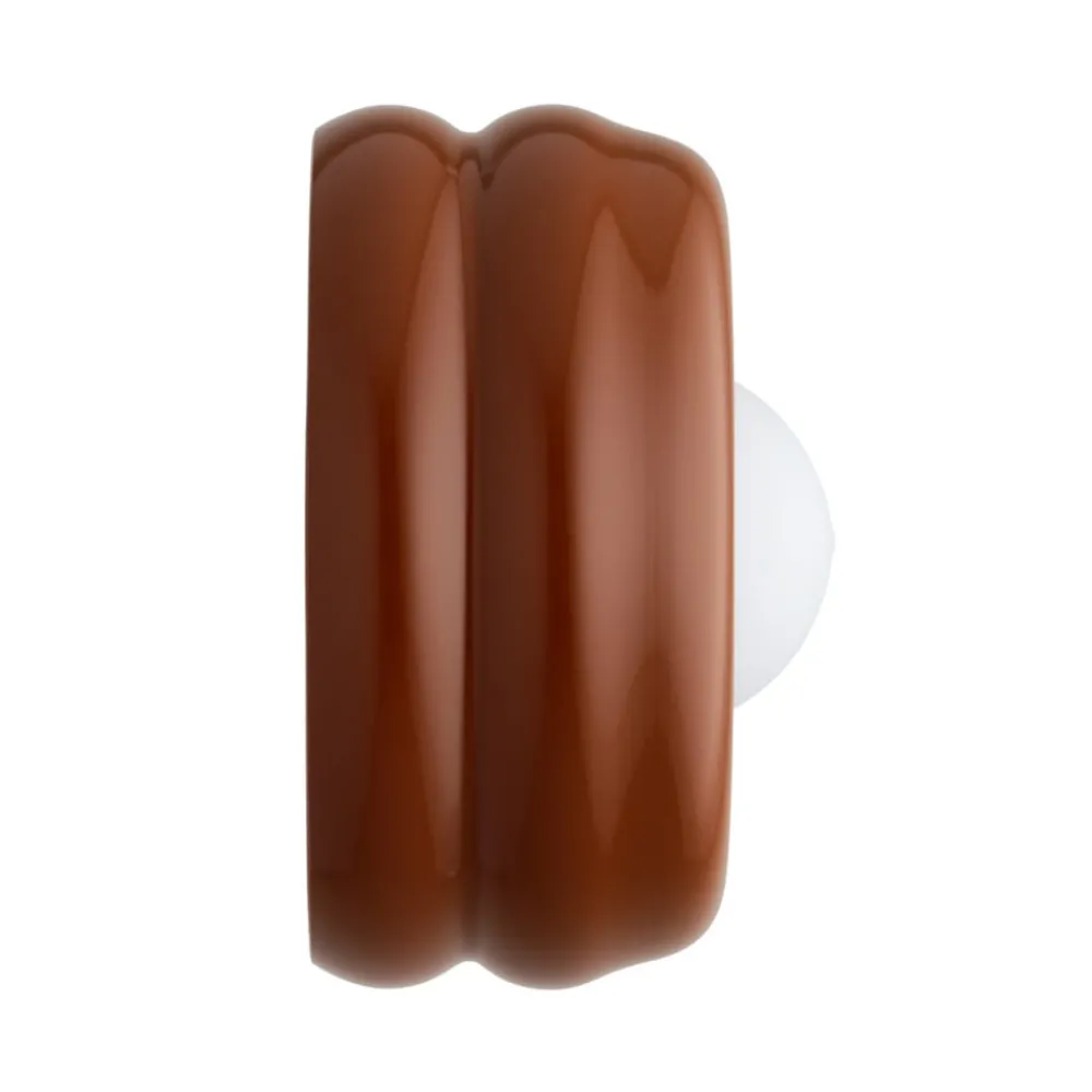Argon Væglamper > Væglampe Tina, terrakotta/opal, glas, Ø 19 cm