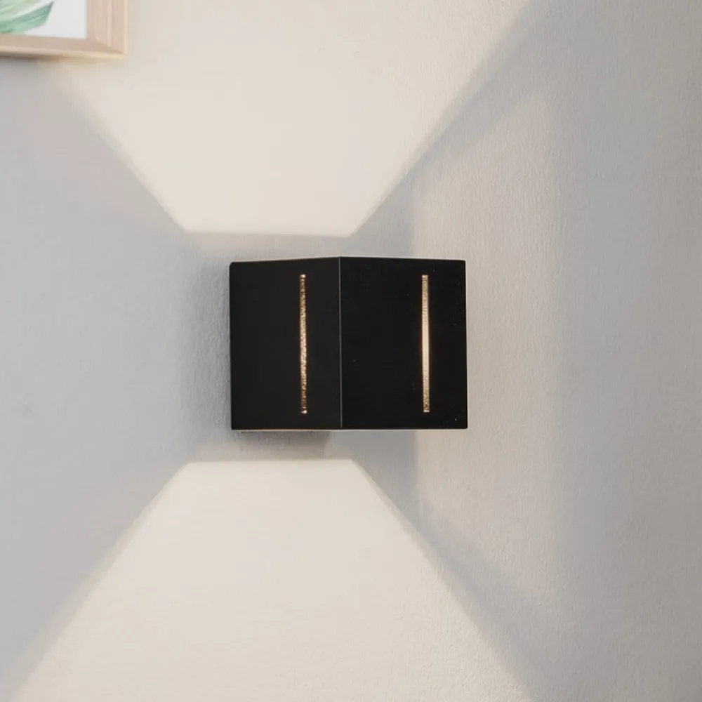 SOLLUX LIGHTING Væglamper|Væglamper > Væglampe Topic op/ned i aluminium, sort