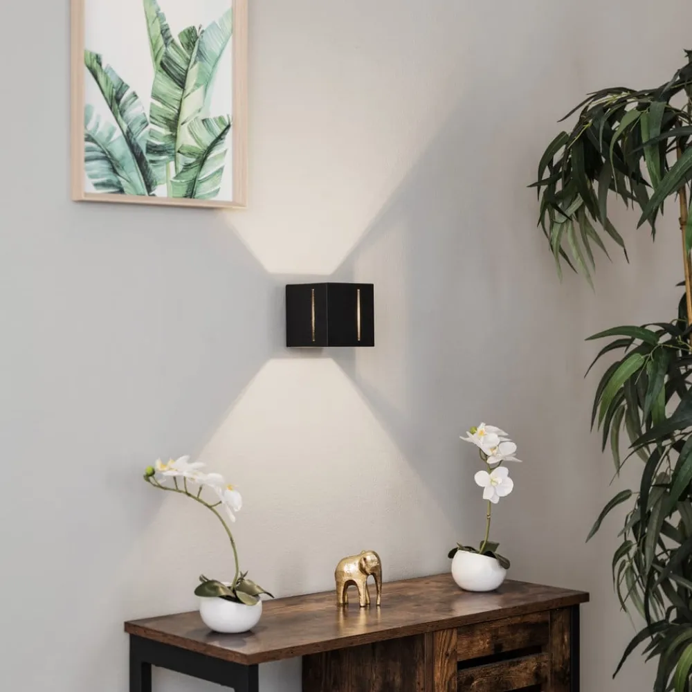 SOLLUX LIGHTING Væglamper|Væglamper > Væglampe Topic op/ned i aluminium, sort