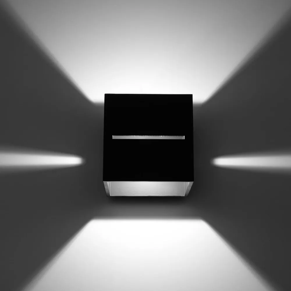 SOLLUX LIGHTING Væglamper > Væglampe Top up/down, sort krop