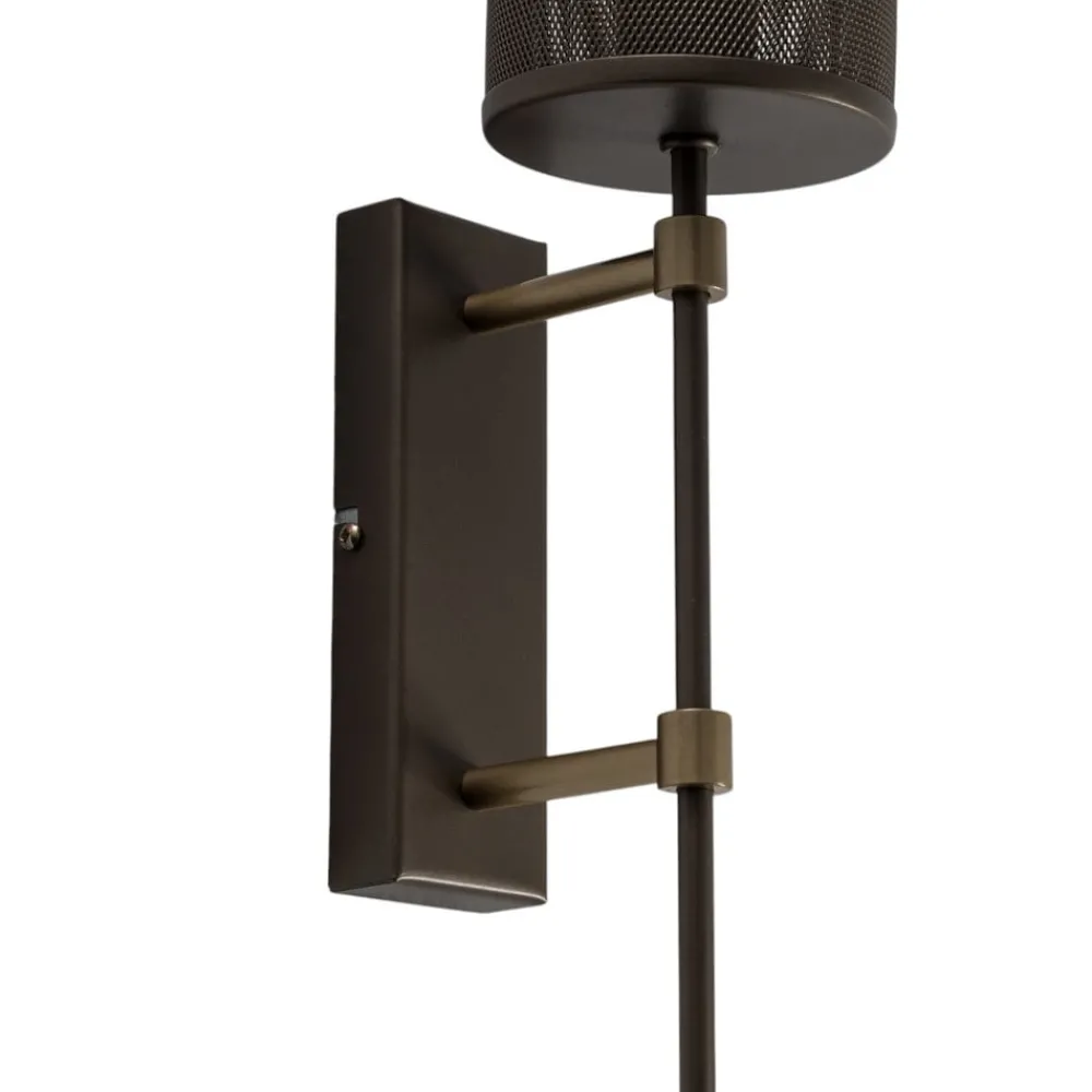 Luminex Væglamper > Væglampe Wall, titanfarvet, højde 48 cm, stål