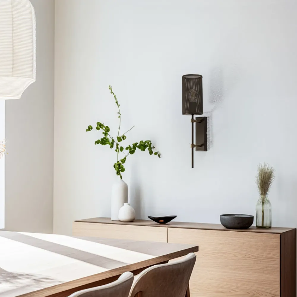 Luminex Væglamper > Væglampe Wall, titanfarvet, højde 48 cm, stål