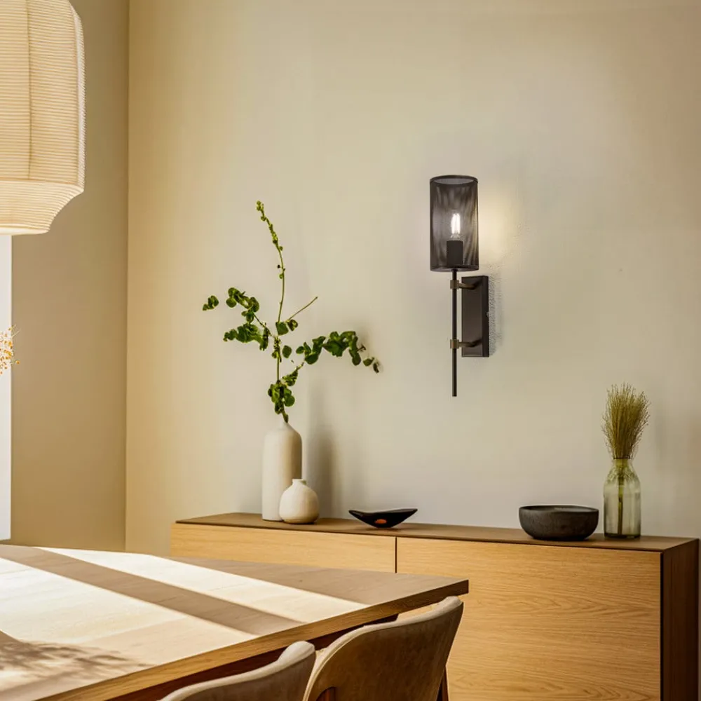 Luminex Væglamper > Væglampe Wall, titanfarvet, højde 48 cm, stål