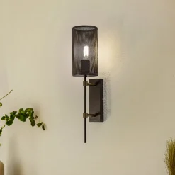 Luminex Væglamper > Væglampe Wall, titanfarvet, højde 48 cm, stål