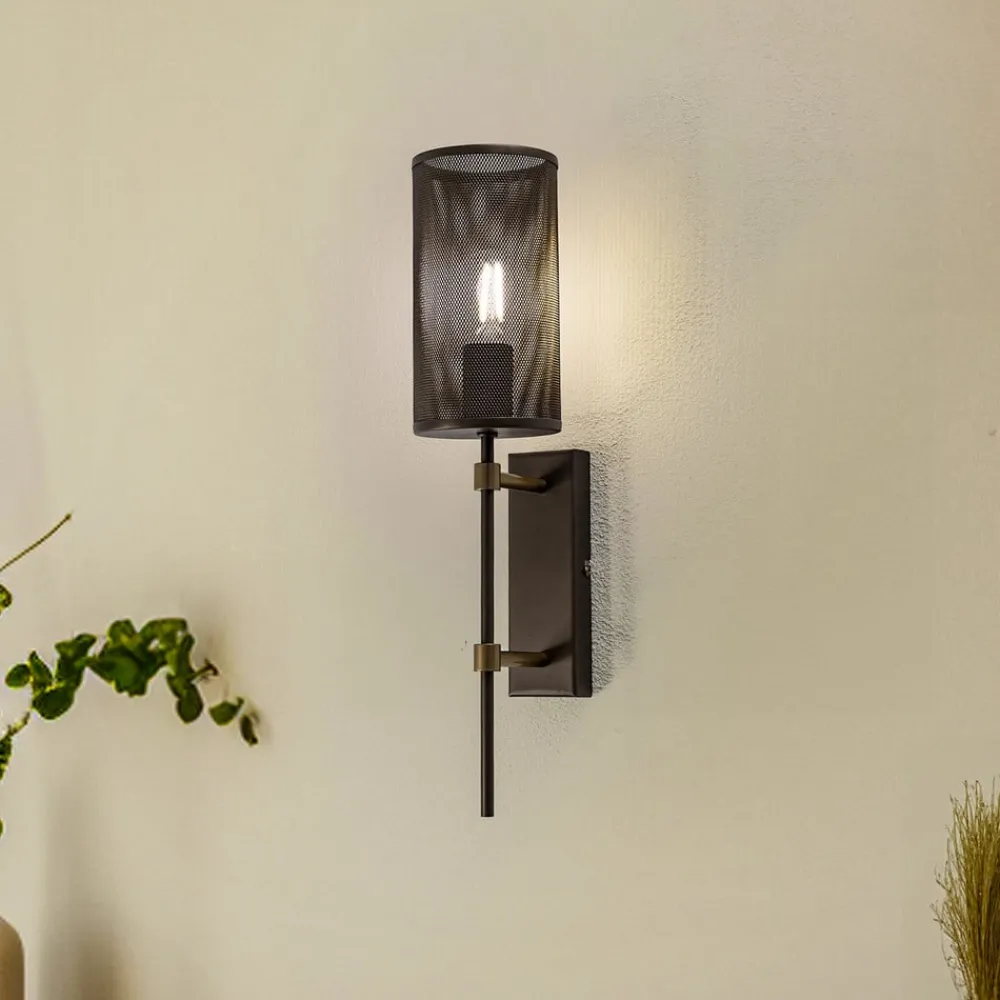 Luminex Væglamper > Væglampe Wall, titanfarvet, højde 48 cm, stål