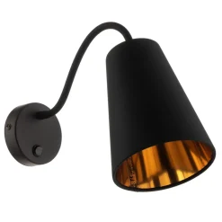 TK Lighting Væglamper > Væglampe Wire, sort/guld