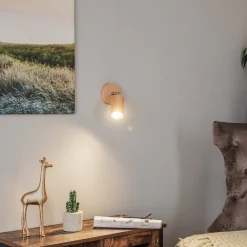 SOLLUX LIGHTING Væglamper|Spotlights > Vægspot Cre i træ, 1 lyskilde