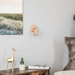 SOLLUX LIGHTING Væglamper|Spotlights > Vægspot Cre i træ, 1 lyskilde