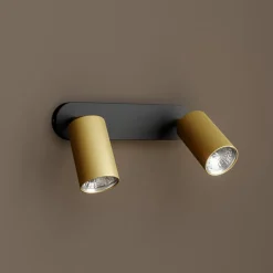 Nowodvorski Lighting Loftlamper|Spotlights > Vægspot Eye Spot med 2 lyskilder, sort/messing