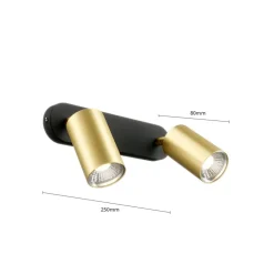 Nowodvorski Lighting Loftlamper|Spotlights > Vægspot Eye Spot med 2 lyskilder, sort/messing