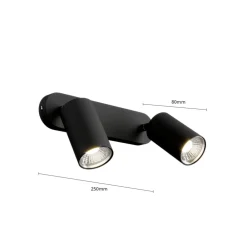 Loftlamper|Spotlights ^ Nowodvorski Lighting Vægspot Eye Spot med 2 lyskilder, sort