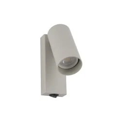 Nowodvorski Lighting Væglamper|Spotlights > Vægspot FOURTY, lysegrå, højde 17 cm, metal, GU10