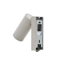 Nowodvorski Lighting Væglamper|Spotlights > Vægspot FOURTY, lysegrå, højde 17 cm, metal, GU10