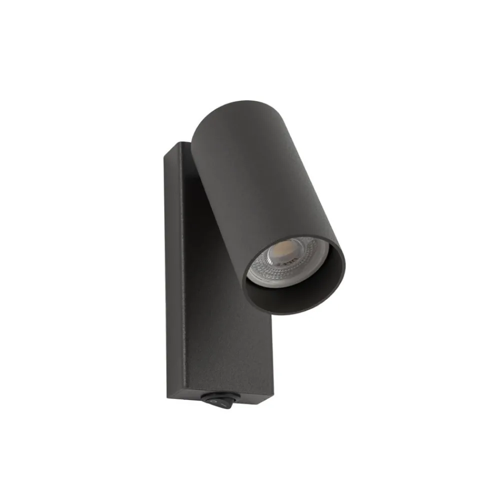 Nowodvorski Lighting Gang|Væglamper > Vægspot FOURTY, mørkegrå, højde 17 cm, metal, GU10