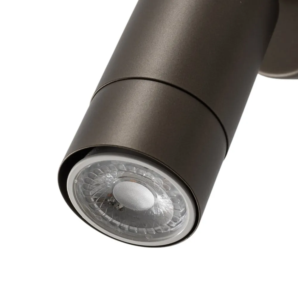 Væglamper ^ Luminex Vægspot Link, titan-guldfarvet, bredde 8 cm, stål