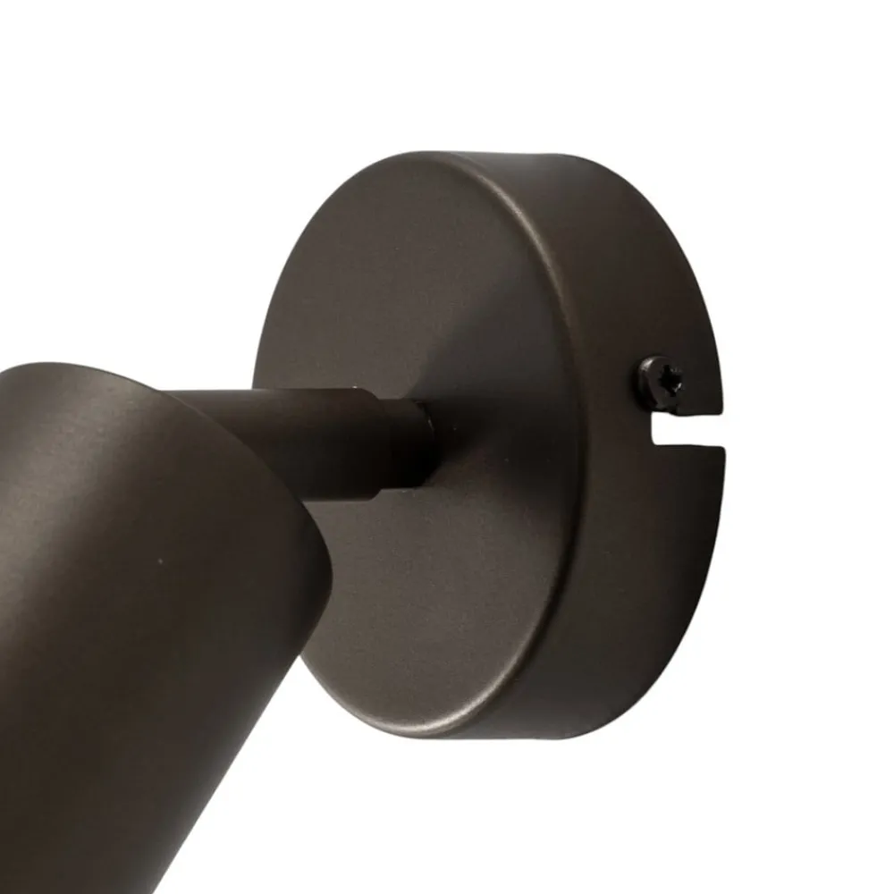 Væglamper ^ Luminex Vægspot Link, titan-guldfarvet, bredde 8 cm, stål