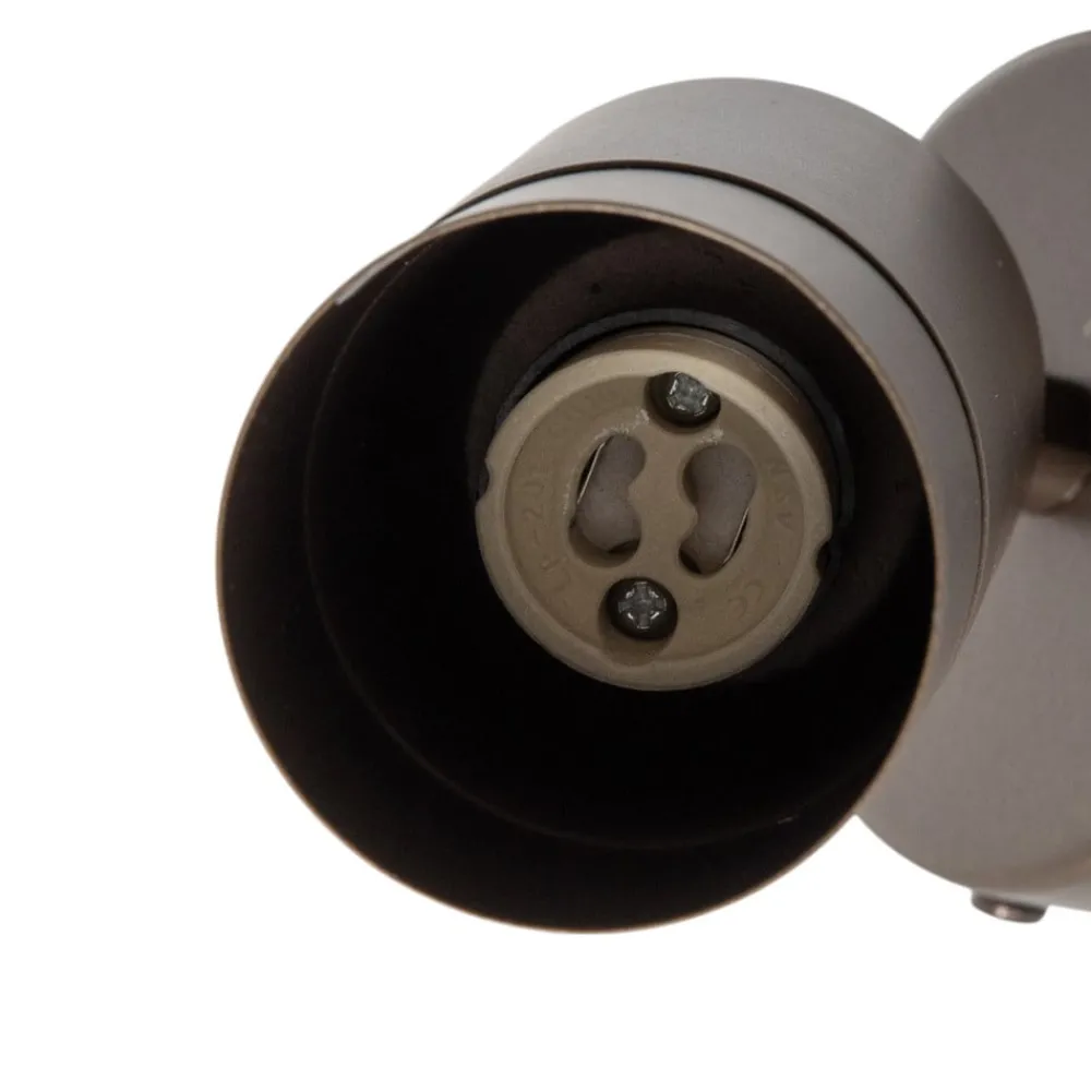 Væglamper ^ Luminex Vægspot Link, titan-guldfarvet, bredde 8 cm, stål